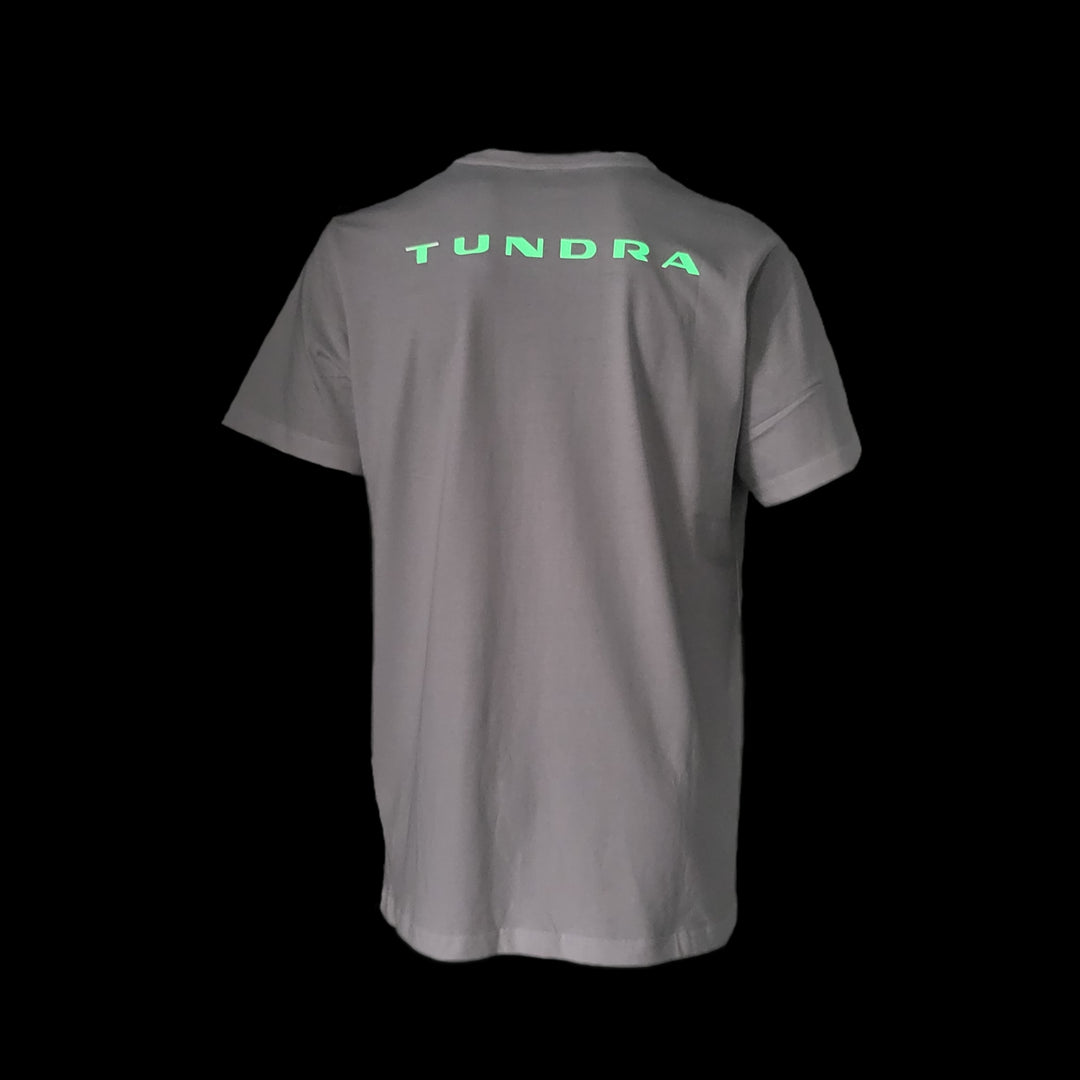 TUNDRA Single-Jersey T-Shirt weiss Logo Doppelkopf Adler Logo Rücken weiss einfarbig GLOW